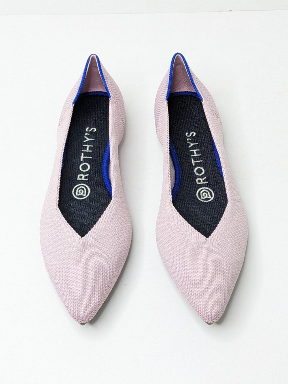 Rothy's The Point II Pointed Toe Ballet Flats Petal Pink Solid Womens 6.5